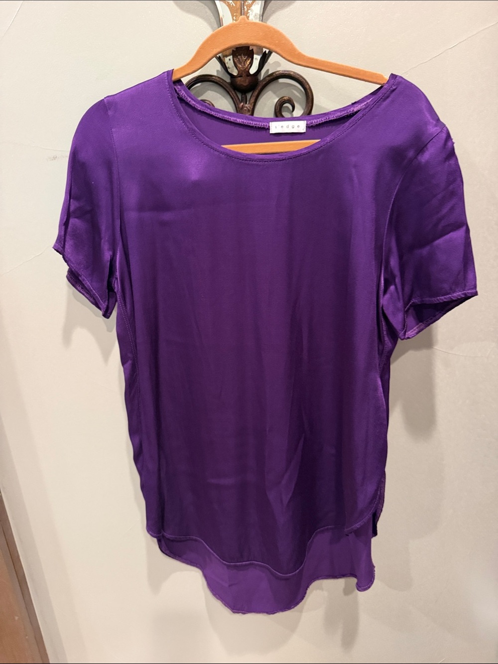 Silky Purple Short Sleeve Tee by no·goe